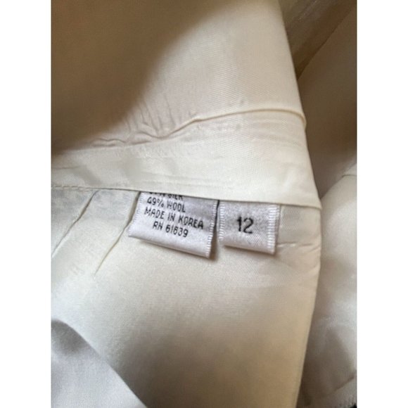 Rickie Freeman Teri Jon Wool & Silk Houndstooth Skirt Suit 80's Does 40's Retro - Picture 9 of 9